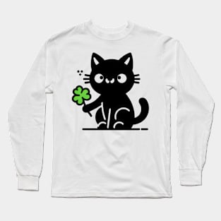 St Patrick's Day Cat Long Sleeve T-Shirt